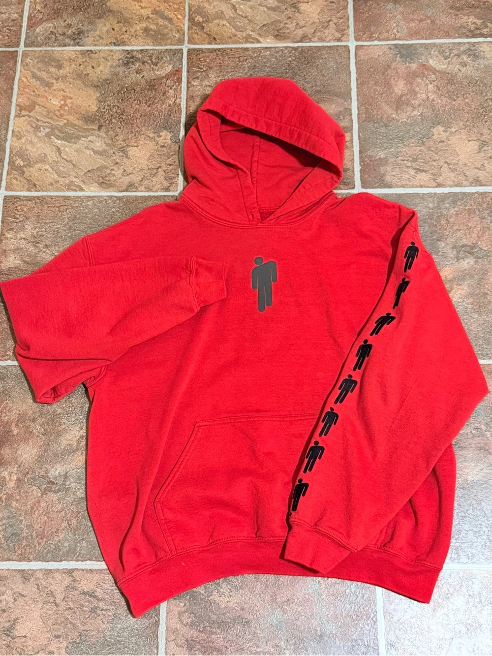 Billie Eilish Unisex Red Blohsh Hoodie - Picture 5 of 7